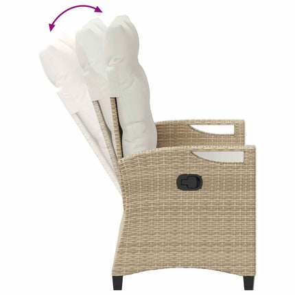 Trädgårdsbänk med kudde Beige och gräddfärgad 105 x 60 x 112 cm