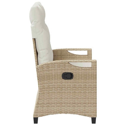 Trädgårdsbänk med kudde Beige och gräddfärgad 105 x 60 x 112 cm