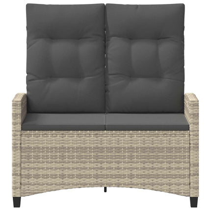 Trädgårdsbänk med kudde 105 x 60 x 112 cm stål