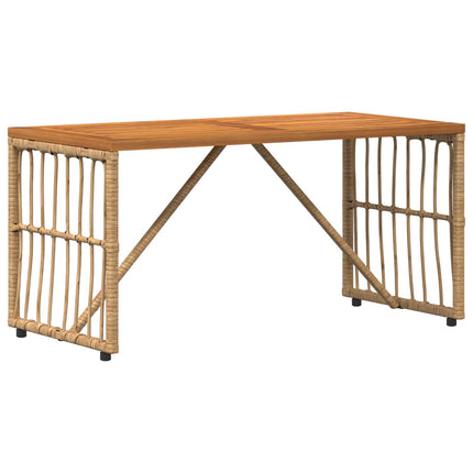 Utemöbelset 4 pcs Naturlig och Creamvit Stål och poly rattan