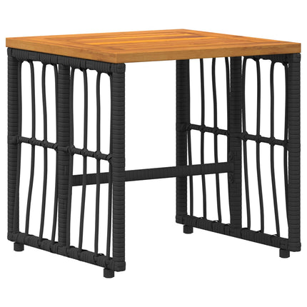 Utemöbelset 5 pcs Svart och Mörkgrå Stål och poly rattan