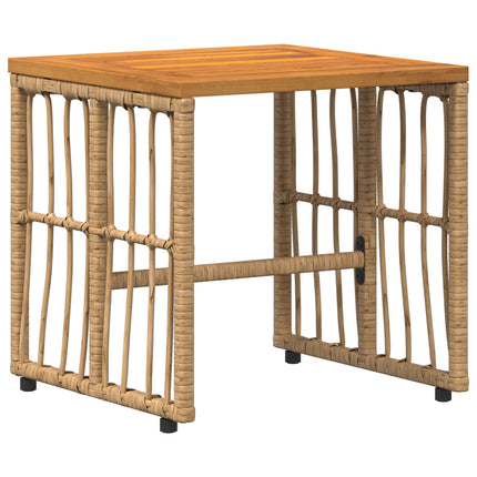 Utemöbelset 5 pcs Naturlig och Creamvit Stål och poly rattan