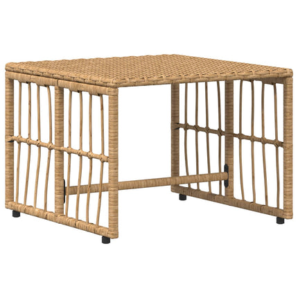 Utemöbelset 5 pcs Naturlig och Creamvit Stål och poly rattan