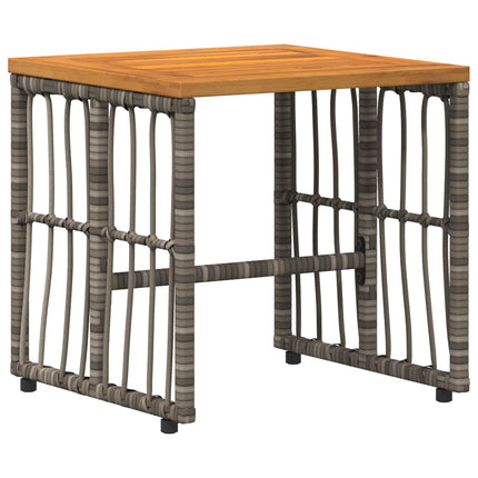 Utemöbelset 5 pcs Svart och Mörkgrå Stål och poly rattan