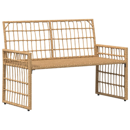 Utomhusbänk Enfärgad Naturlig och Grädde 116 x 55 x 82 cm