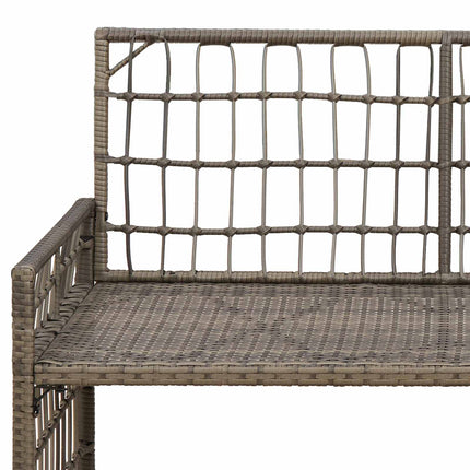 Utomhusbänk Enfärgad Grå och mörkgrå 116 x 55 x 82 cm