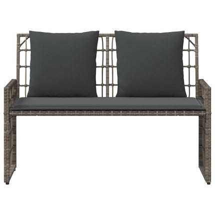 Utomhusbänk Enfärgad Grå och mörkgrå 116 x 55 x 82 cm