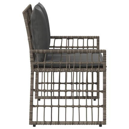 Utomhusbänk Enfärgad Grå och mörkgrå 116 x 55 x 82 cm