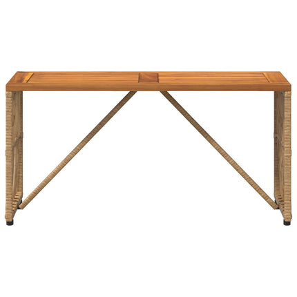 Utomhusbord Naturfärg 80 x 40 x 40 cm Stål och poly rattan