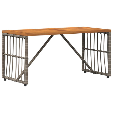 Utomhusbord Grå 80 x 40 x 40 cm Stål och poly rattan