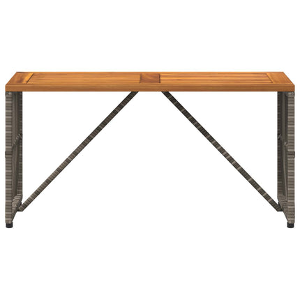 Utomhusbord Grå 80 x 40 x 40 cm Stål och poly rattan