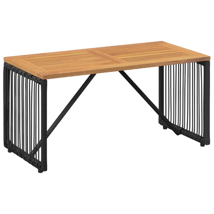 Utemöbelset med kudde 9 pcs Svart och turkos konstrotting