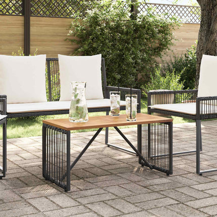 Utomhusbord Svart och Brunt 80 x 40 x 40 cm konstrotting