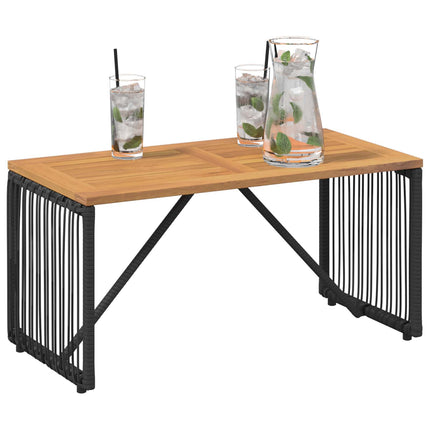 Utomhusbord Svart och Brunt 80 x 40 x 40 cm konstrotting