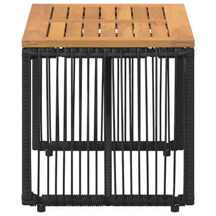 Utomhusbord Svart och Brunt 80 x 40 x 40 cm konstrotting