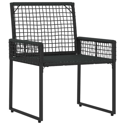 Utemöbelset med kudde 4 pcs Svart och turkos