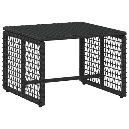 Utemöbelset med kudde 5 pcs Svart och Vitt