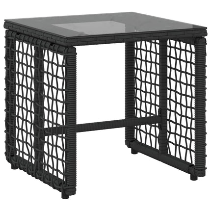 Utemöbelset med kudde 3 pcs Svart och turkos