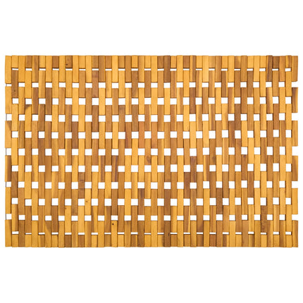 Badrumsmattor Naturlig 65 x 100 cm Massivt Akaciaträ