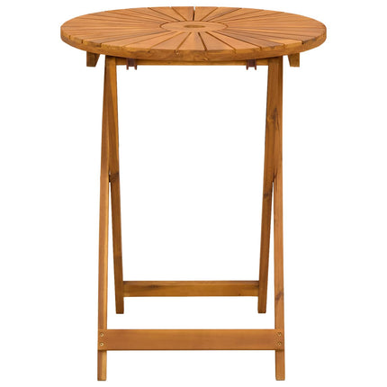 Hopfällbart trädgårdsbord Naturlig Ø60 x 75 cm