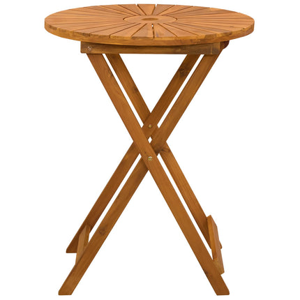 Hopfällbart trädgårdsbord Naturlig Ø60 x 75 cm