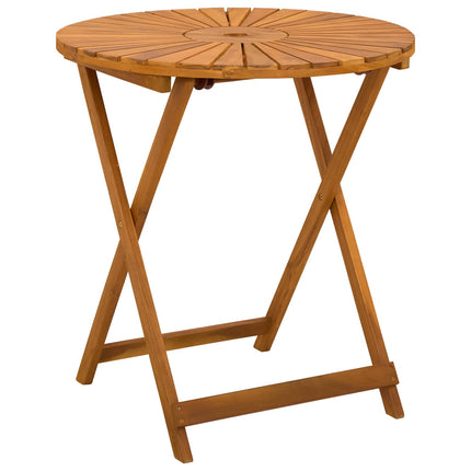 Hopfällbart trädgårdsbord Naturlig Ø70 x 75 cm
