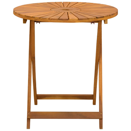 Hopfällbart trädgårdsbord Naturlig Ø70 x 75 cm