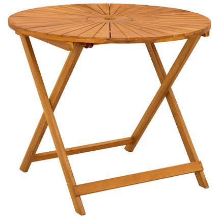 Hopfällbart trädgårdsbord Naturlig Ø90 x 75 cm