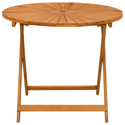 Hopfällbart trädgårdsbord Naturlig Ø90 x 75 cm
