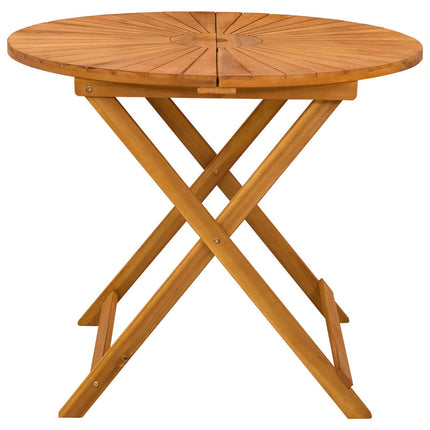 Hopfällbart trädgårdsbord Naturlig Ø90 x 75 cm