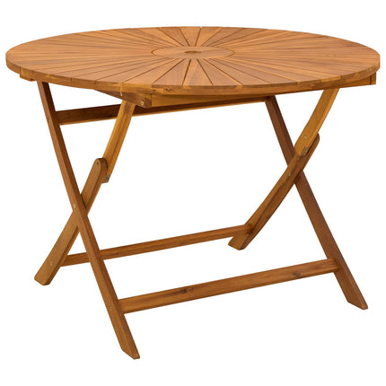 Hopfällbart trädgårdsbord Naturlig Ø110 x 75 cm