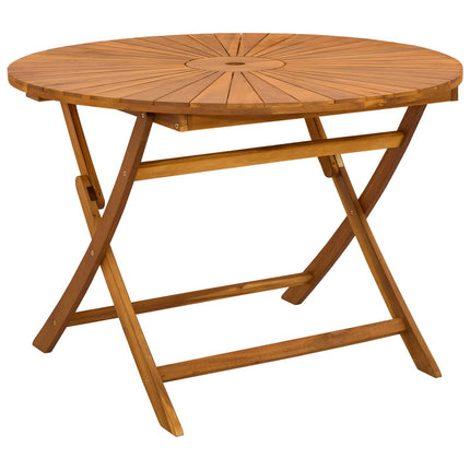 Hopfällbart trädgårdsbord Naturlig Ø110 x 75 cm