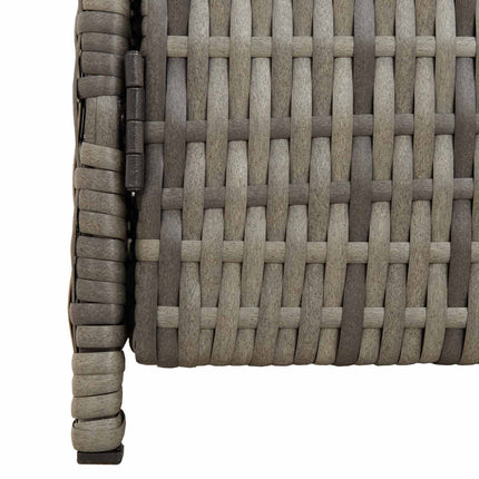 Skåp med hylla Grå 70 x 50 x 87 cm Polyester och Roly Rattan