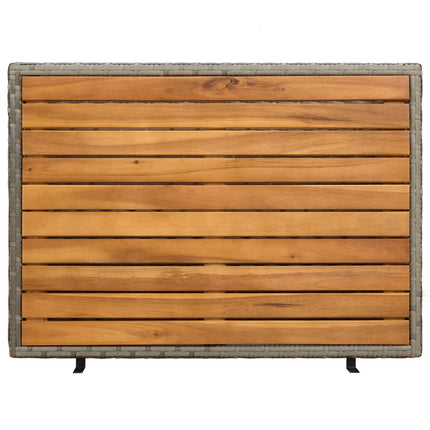 Skåp med hylla Grå 70 x 50 x 87 cm Polyester och Roly Rattan