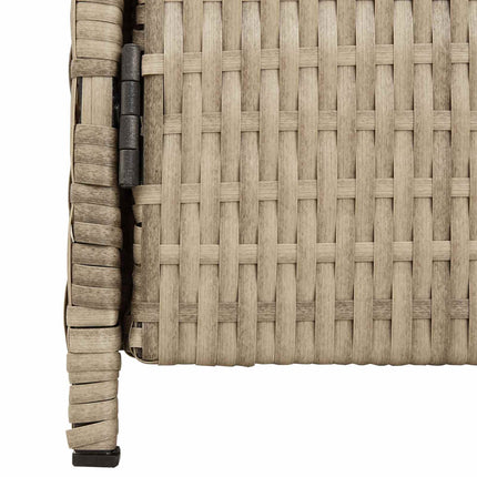 Skåp med hylla Beige 70 x 50 x 87 cm Polyester och Roly Rattan