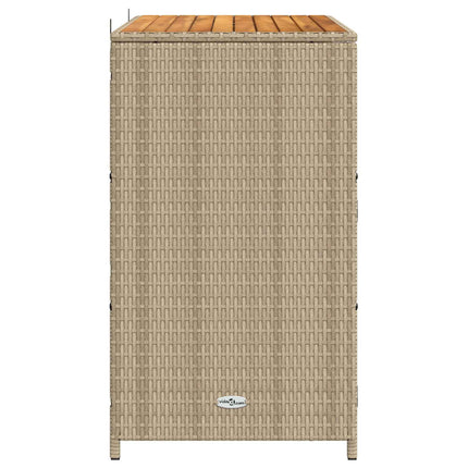 Skåp med hylla Beige 70 x 50 x 87 cm Polyester och Roly Rattan