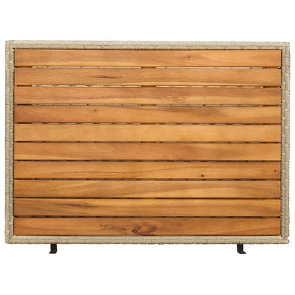 Skåp med hylla Beige 70 x 50 x 87 cm Polyester och Roly Rattan