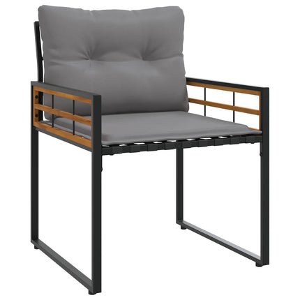 Utemöbelset med kudde 4 pcs Ljusgrå