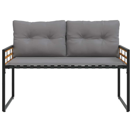 Utemöbelset med kudde 4 pcs Ljusgrå