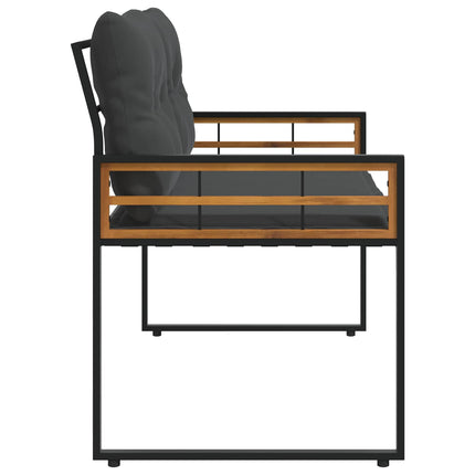 Trälagerssoffa med kudde Enfärgad Dim grå 114 x 55 x 77 cm