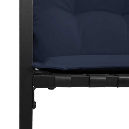 Trälagerssoffa med kudde Enfärgad Marinblå 114 x 55 x 77 cm