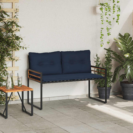 Trälagerssoffa med kudde Enfärgad Marinblå 114 x 55 x 77 cm