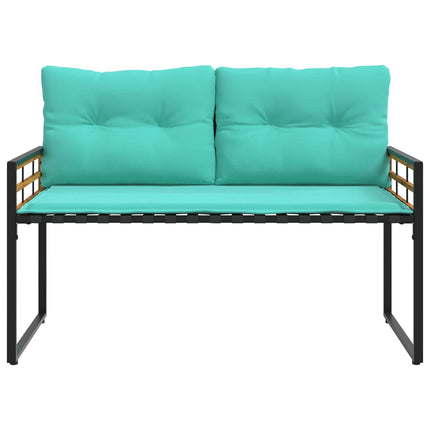 Trälagerssoffa med kudde Enfärgad Turkos 114 x 55 x 77 cm