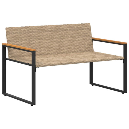 bänk med kudde Beige och krämvit 115 x 65 x 72 cm Rotting
