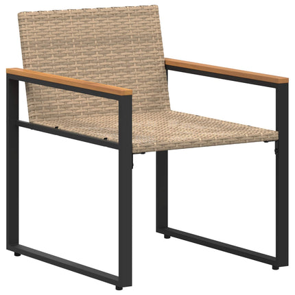 Möbelset med kudde 3 pcs Beige och krämvit Rotting