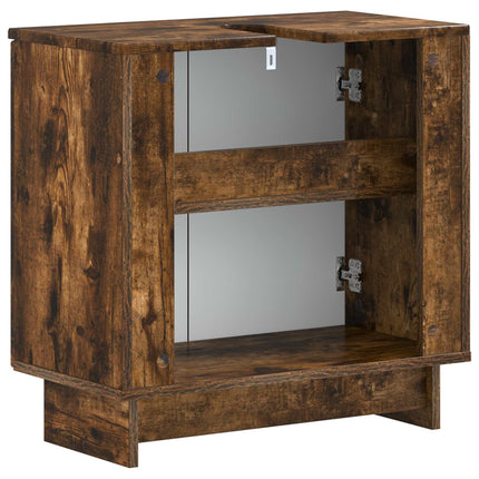 Badrumsskåp med handfat EDE Rökt ek 59,5 x 31,5 x 59 cm