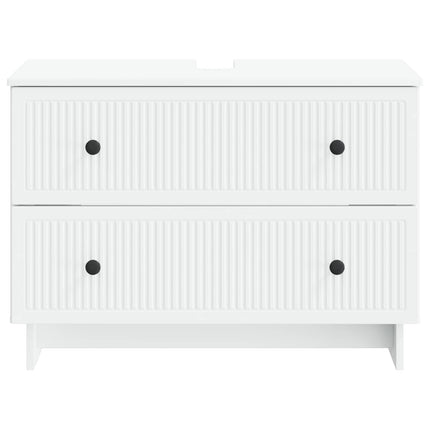 Badrumsskåp med handfat EDE Vit 82 x 41 x 59 cm Konstruerat trä