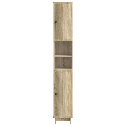 Badrumsskåp med Öppen Hylla EDE Sonoma-ek 30 x 31 x 190 cm
