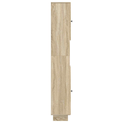 Badrumsskåp med Öppen Hylla EDE Sonoma-ek 30 x 31 x 190 cm