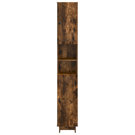 Badrumsskåp med Öppen Hylla EDE Rökt ek 30 x 31 x 190 cm